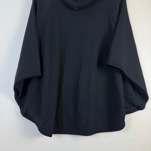 Ideology Womens Black Hooded Cape Jacket sz S/M Casual Outdoor Winter Zip Up - Picture 12 of 12
